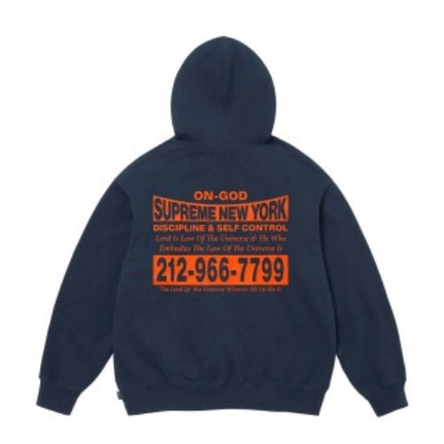 Supreme 24FW ON GOD HOODED SWEATSHIRT バックレタリングプリント フード付きスウェットシャツ
