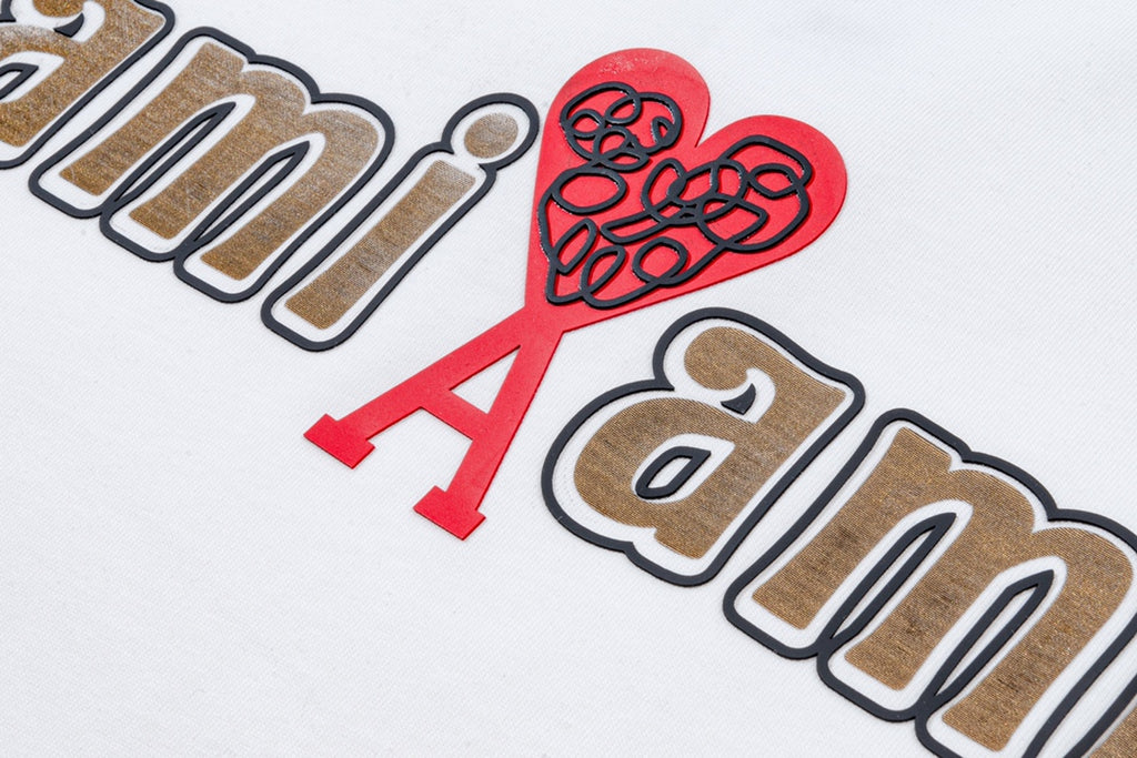 AMI PARIS ハート ロゴ コットン  長袖 Tシャツ★人気★