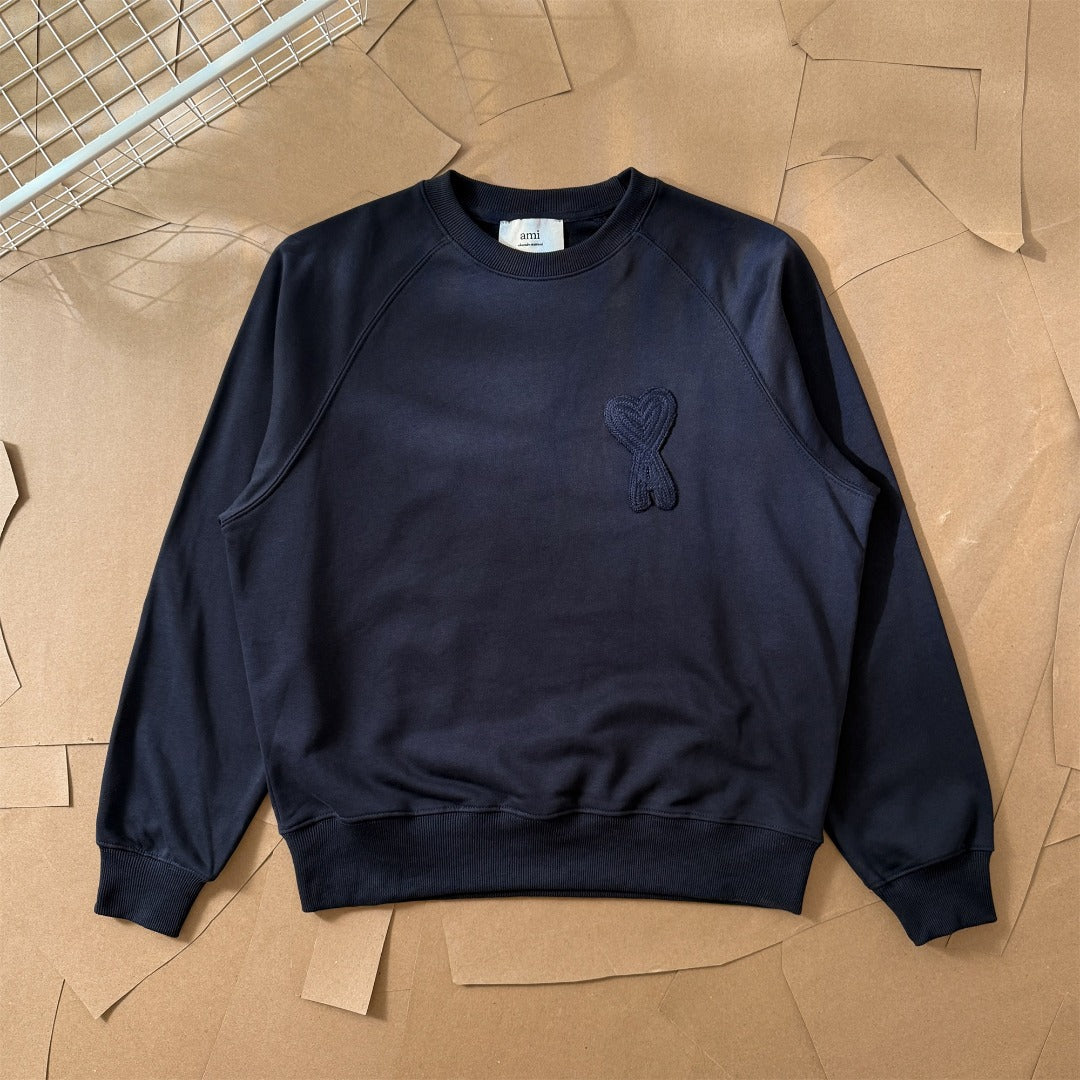 AMI PARIS アミ パリス ハート ロゴ コットン 刺繍 長袖 Tシャツ★人気★