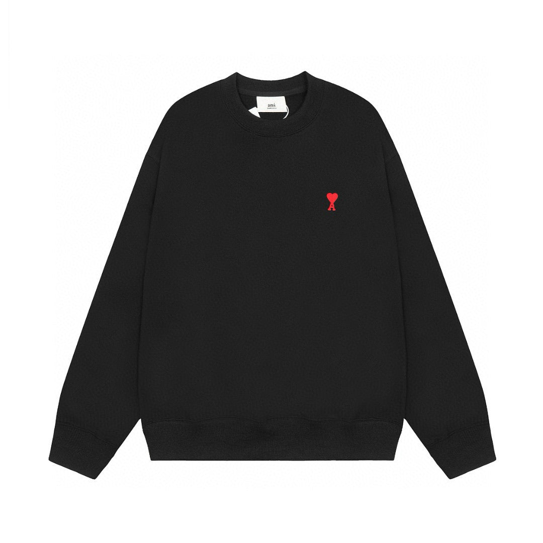 AMI PARIS ハート ロゴ コットン 刺繍 長袖 Tシャツ★人気★