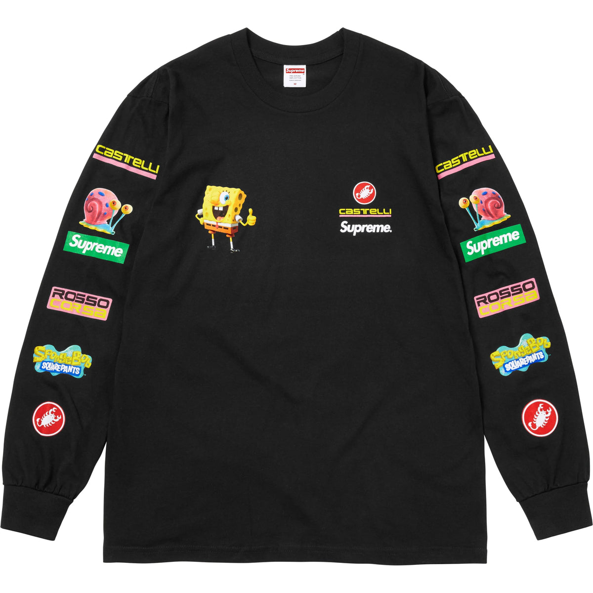 Supreme × Castelli スポンジ・ボブ レーシング長袖Tシャツ
