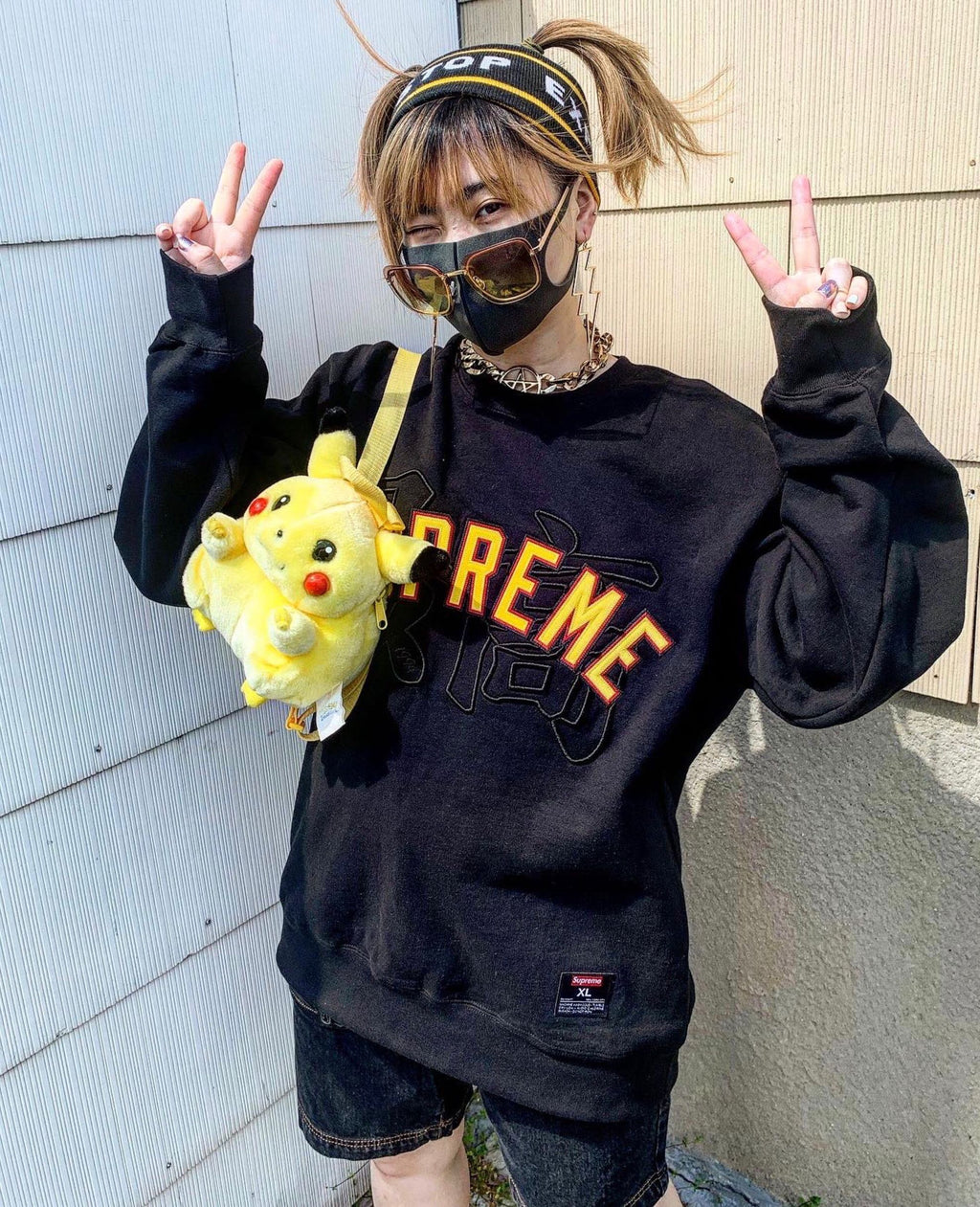 Supreme   シュプリーム   シンプルデザインクルーネックスウェット  4色兼用 男女兼用 レディース メンズ    E517