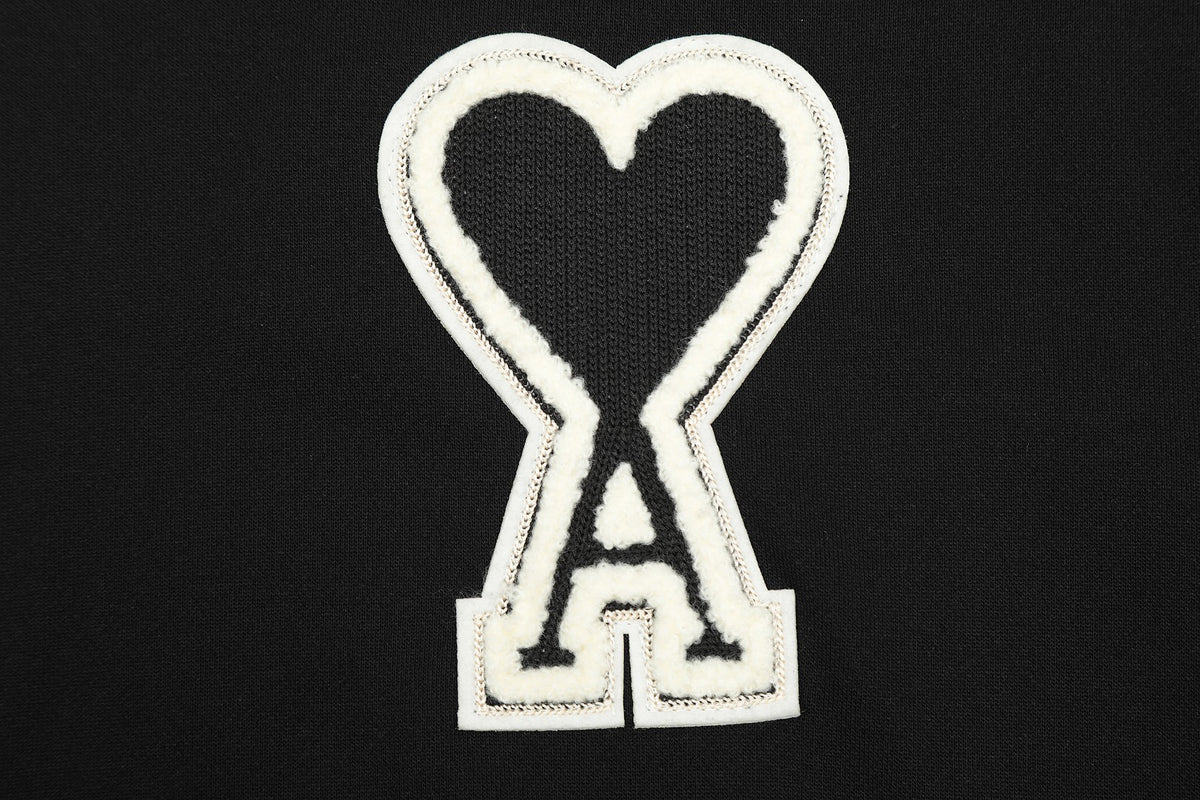 AMI PARIS ハート ロゴ コットン 刺繍 長袖 Tシャツ★人気★