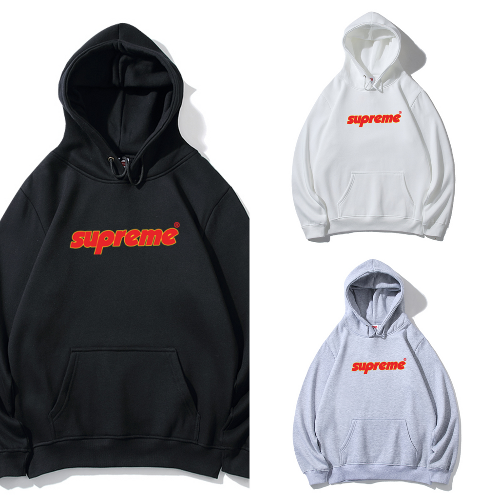 Supreme レッドレタリングロゴ スウェットパーカー