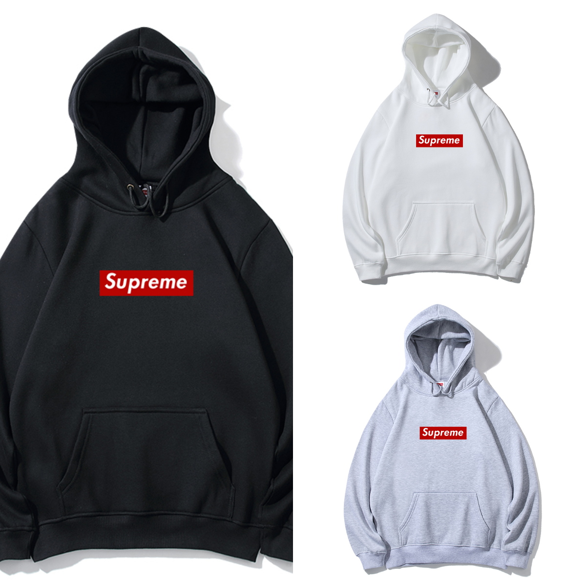 Supreme レッドボックスロゴ スウェットパーカー