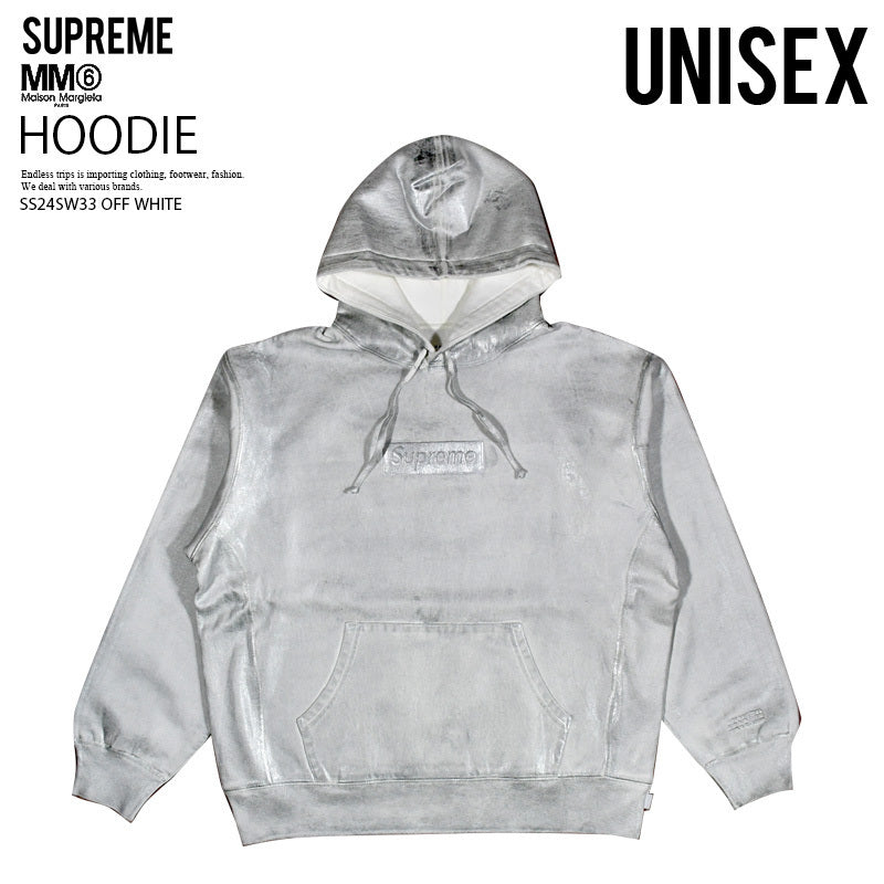 Supreme × MM6 MAISON MARGIELA 箔プリント ボックスロゴパーカー