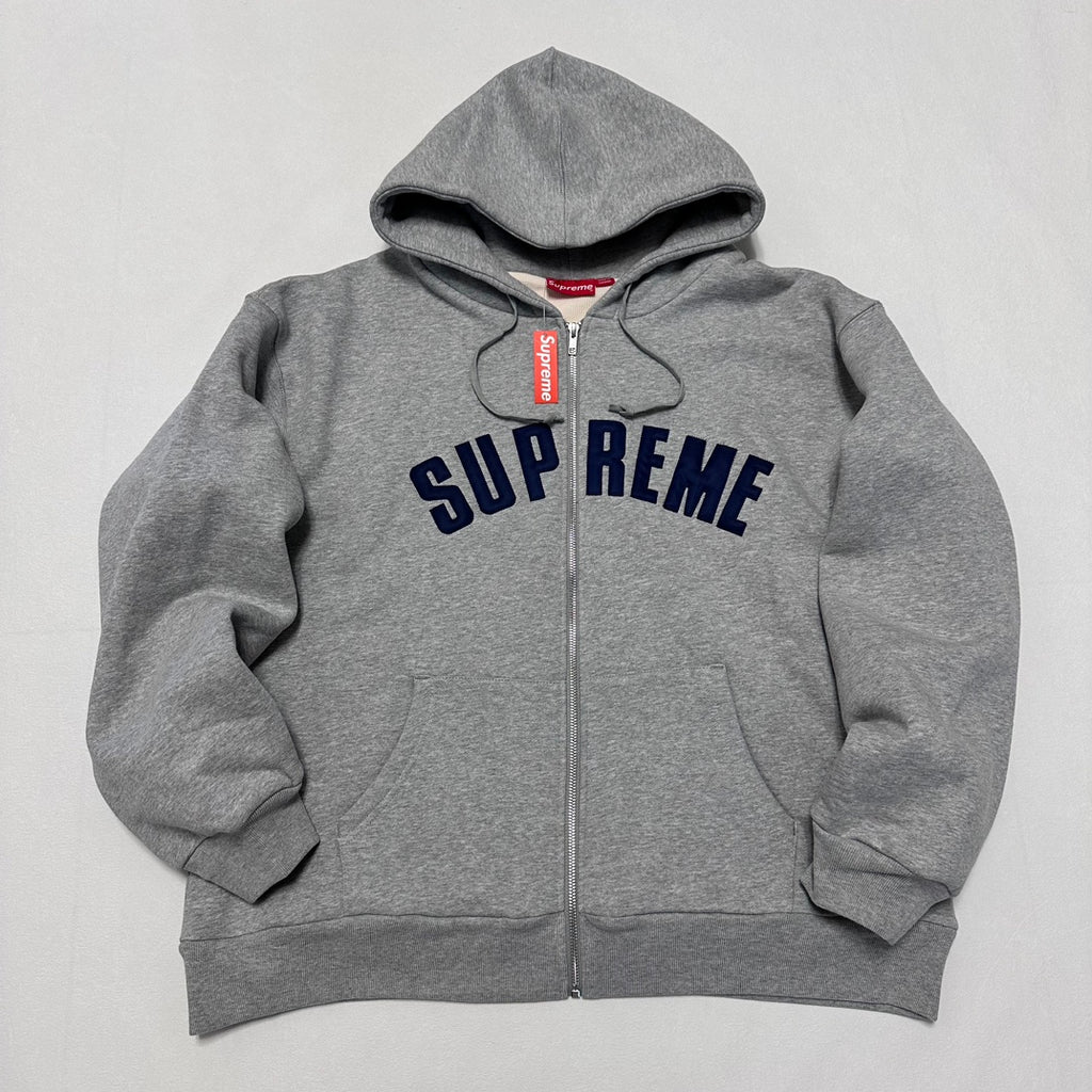 Supreme アーチロゴ サーマル裏地 ジップアップパーカー