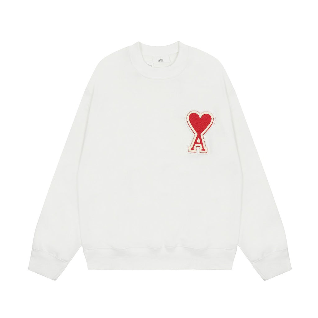 AMI PARIS ハート ロゴ コットン 刺繍 長袖 Tシャツ★人気★