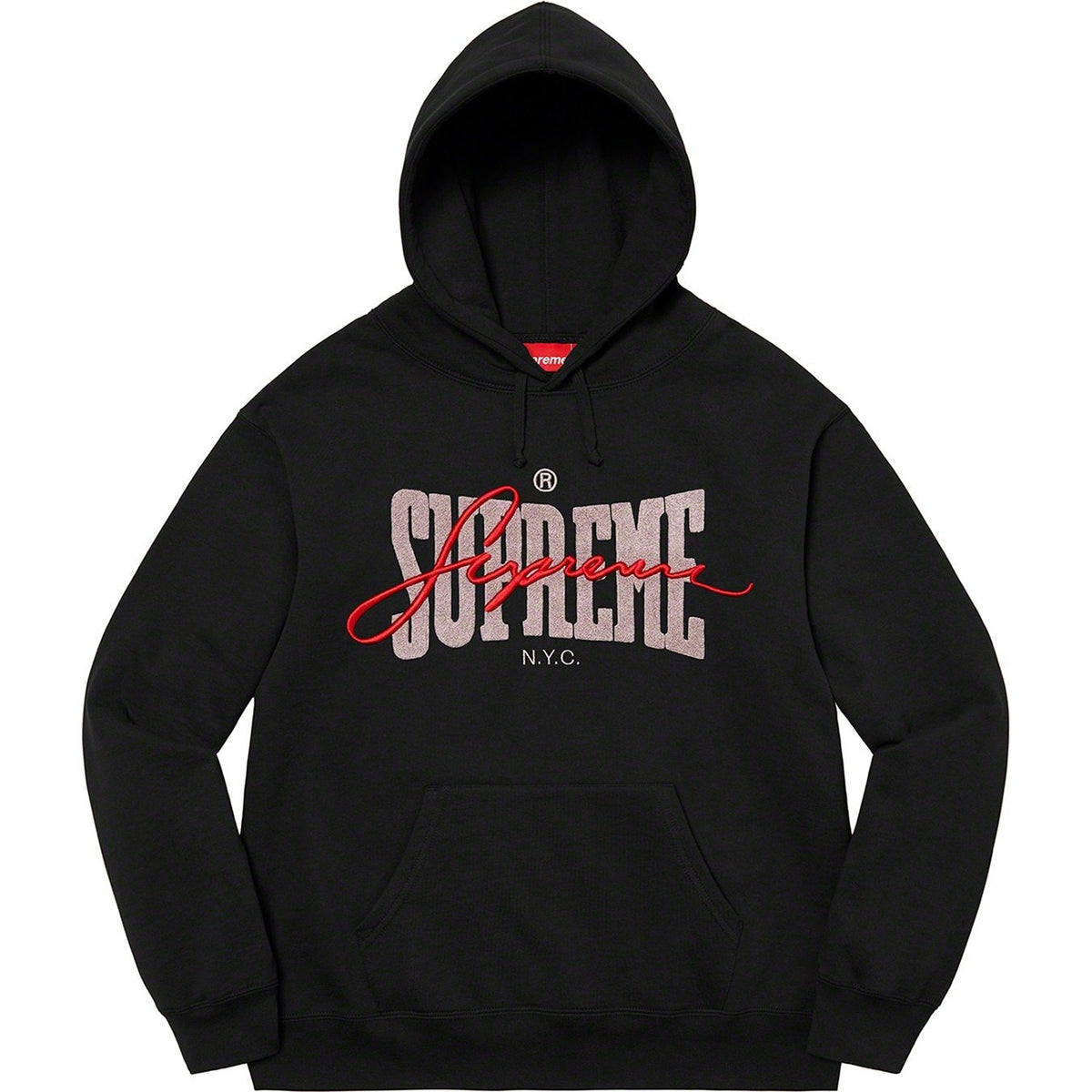 Supreme シェニール刺繍ロゴ スウェットパーカー
