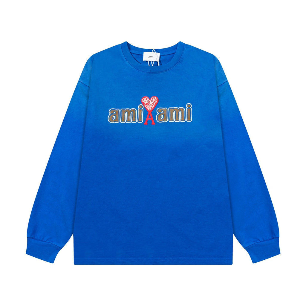 AMI PARIS ハート ロゴ コットン  長袖 Tシャツ★人気★