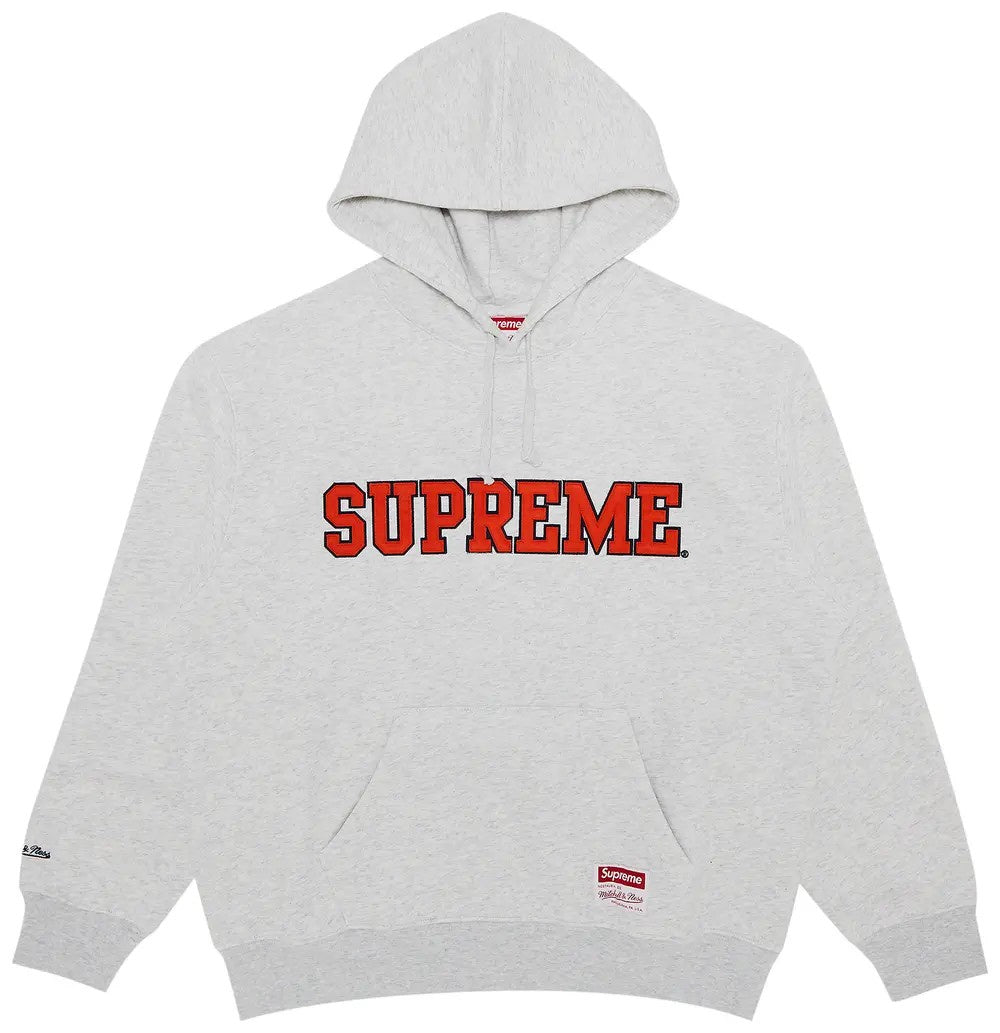 Supreme × Mitchell & Ness NCAA パーカー アッシュグレー