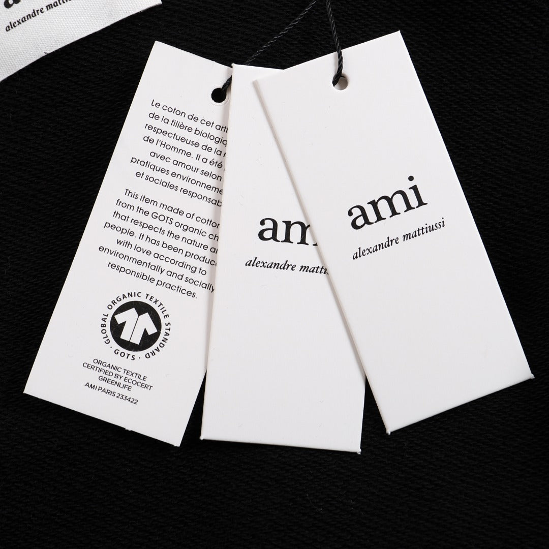 AMI PARIS ハート ロゴ コットン  長袖 Tシャツ★人気★