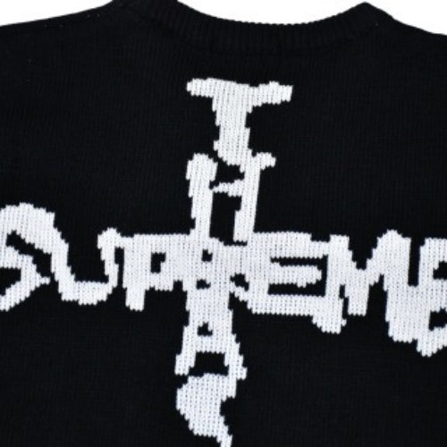 SUPREME FW24 フレイムジョイントレターロゴセーター