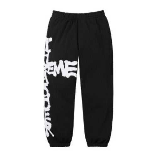 SUPREME CREWNECK FW24 フレイムジョイントレタープリント フリース スウェットパンツ