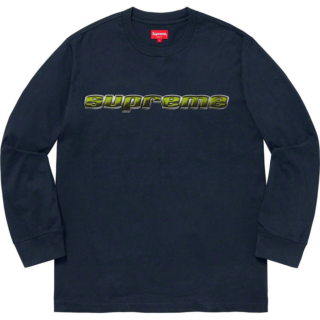 Supreme クロームロゴ 長袖Tシャツ