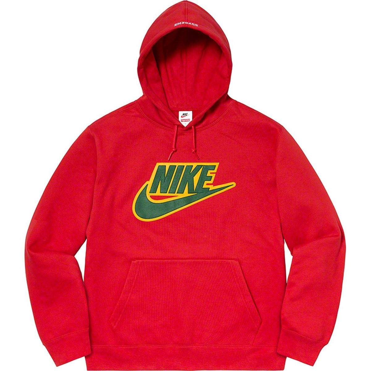 Supreme × Nike レザーアップリケ スウェットパーカー