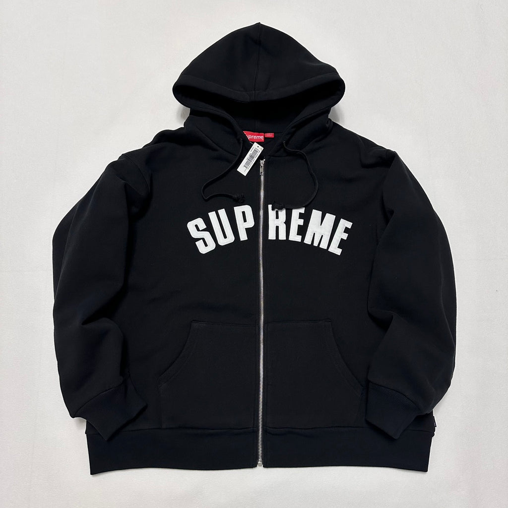 Supreme カレッジロゴ アップリケ ジップアップパーカー