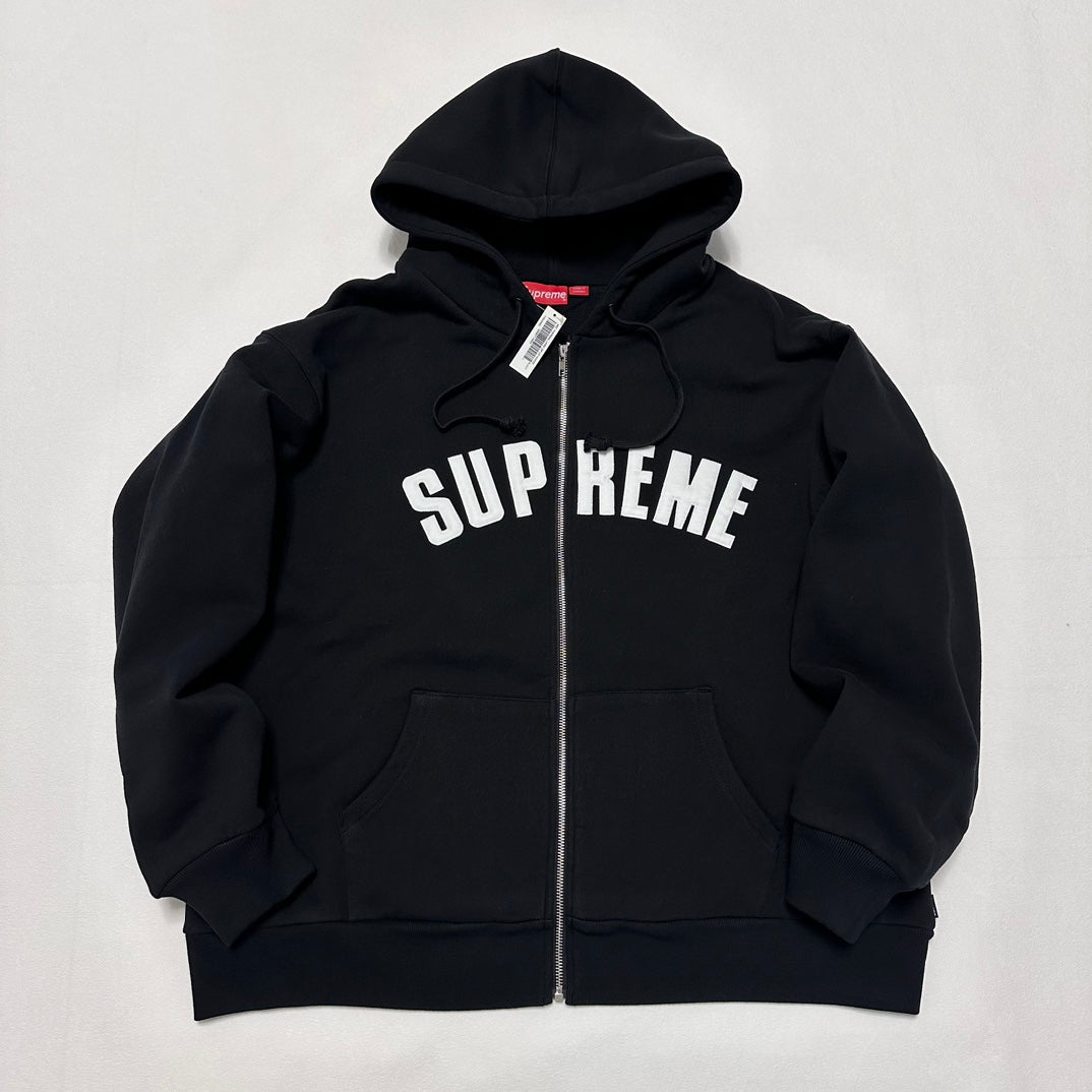 Supreme カレッジロゴ アップリケ ジップアップパーカー