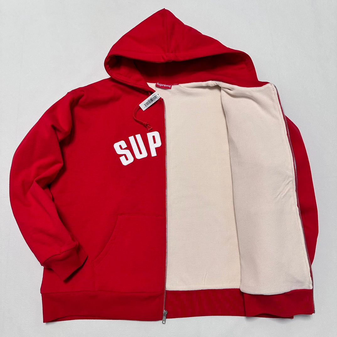 Supreme アーチロゴ ワッフル裏地 ジップアップパーカー