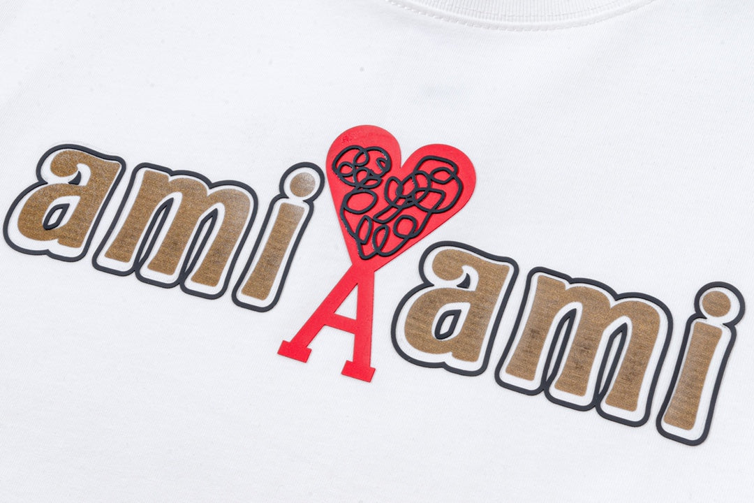 AMI PARIS ハート ロゴ コットン  長袖 Tシャツ★人気★