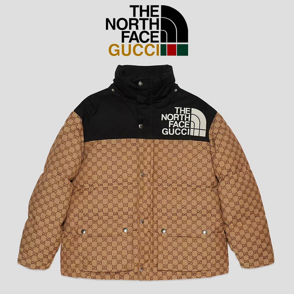 THE NORTH FAC グッチ ノースフェイス GG ロゴ ショート ダウンジャケット
