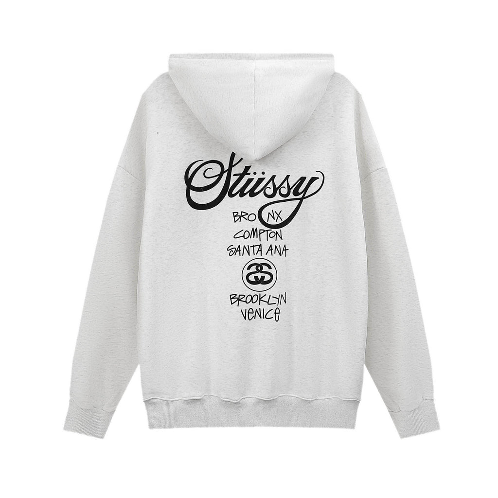 Stussy ステューシー  ゆったりとしたシルエットのフード付きパーカー 3色兼用 男女兼用 レディース メンズ S606