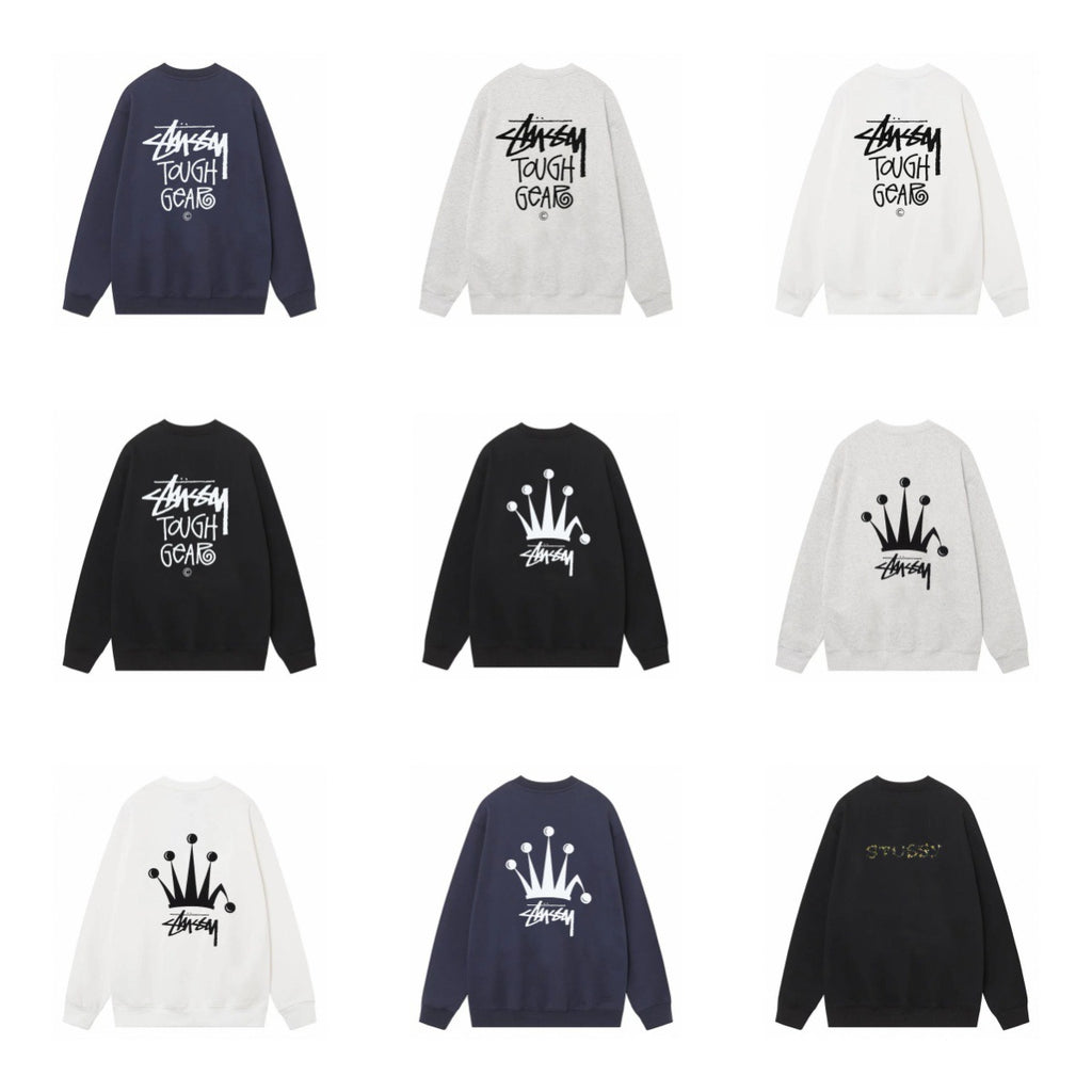 Stussy ステューシー  リラックスフィットのスウェットシャツ 3色兼用 男女兼用 レディース メンズ 105