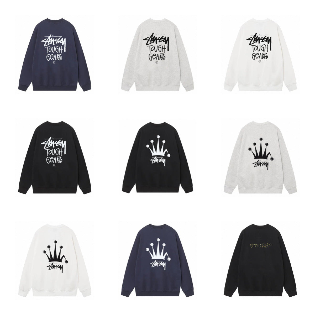 Stussy ステューシー  リラックスフィットのスウェットシャツ 3色兼用 男女兼用 レディース メンズ 105