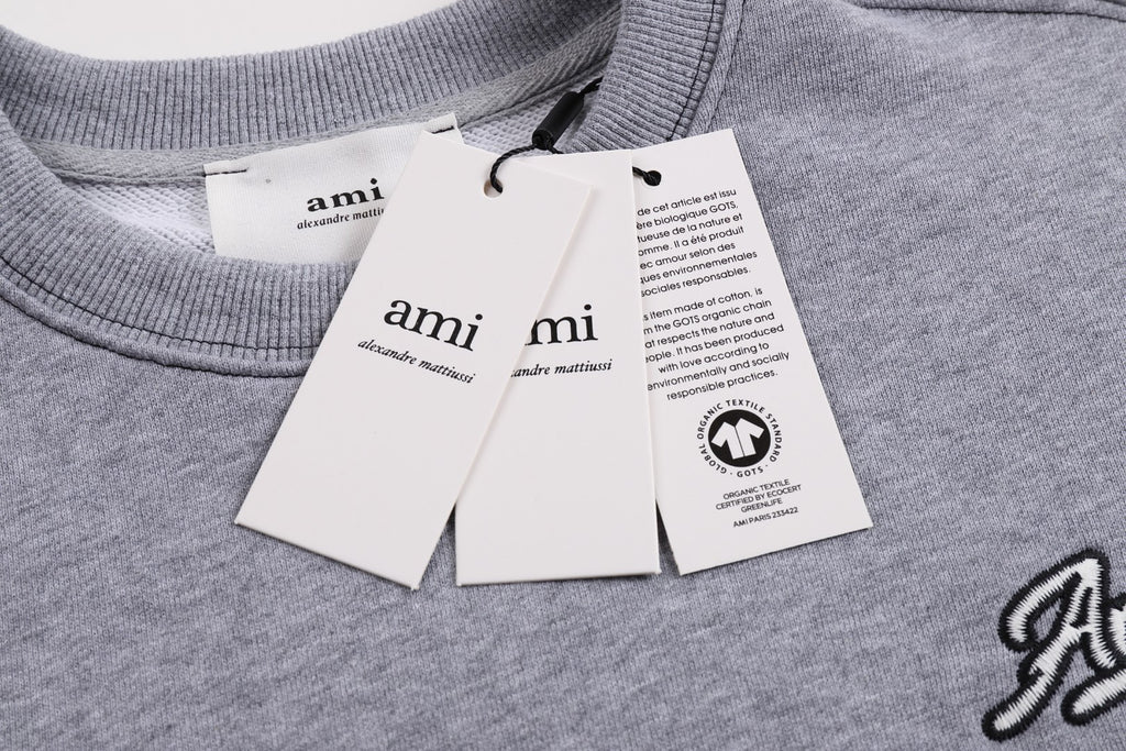 AMI PARIS ハート ロゴ コットン  長袖 Tシャツ★人気★