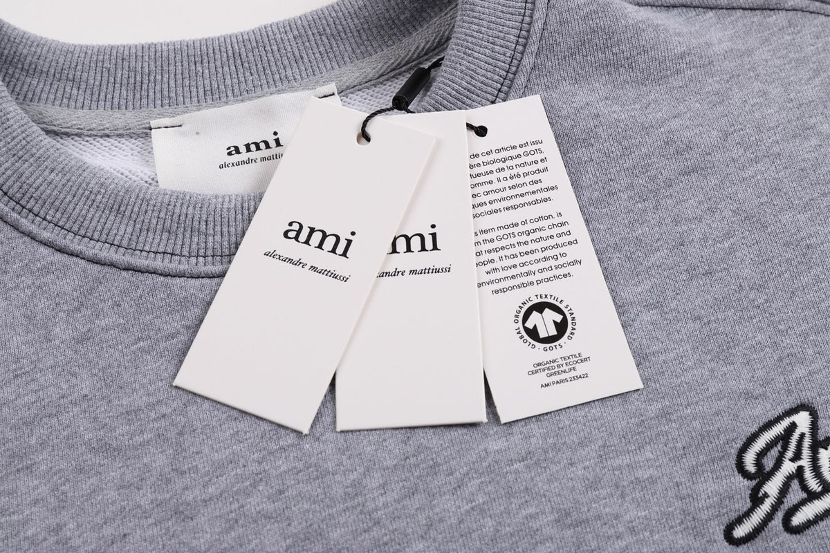 AMI PARIS ハート ロゴ コットン  長袖 Tシャツ★人気★