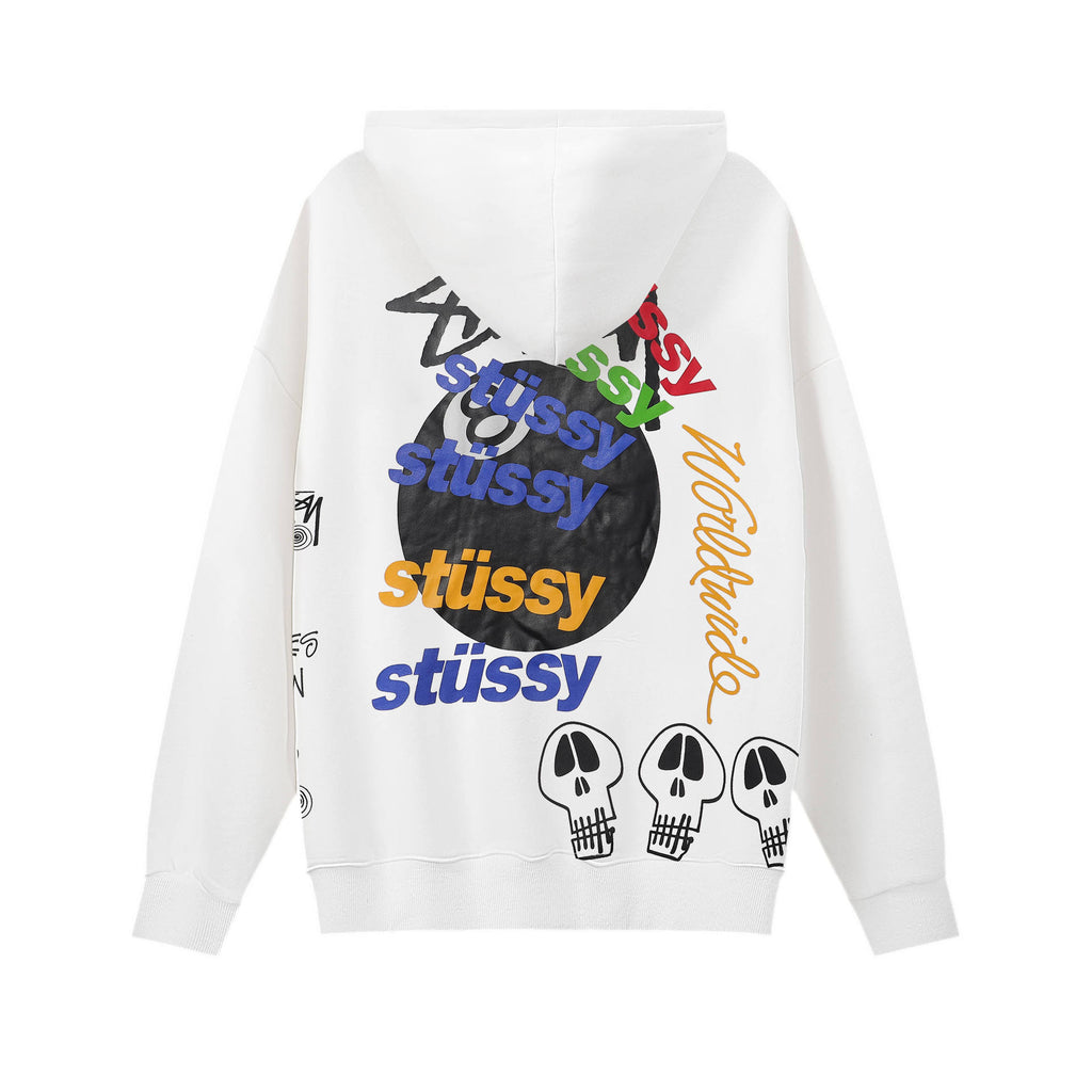 Stussy ステューシー  ユニークなプリントのフード付きトップス 2色兼用 男女兼用 レディース メンズ S644