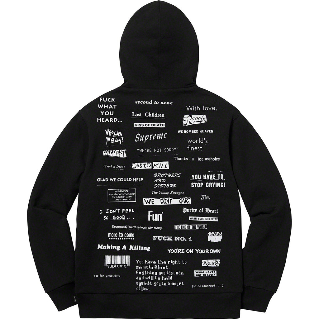 Supreme ストップクライング スウェットパーカー