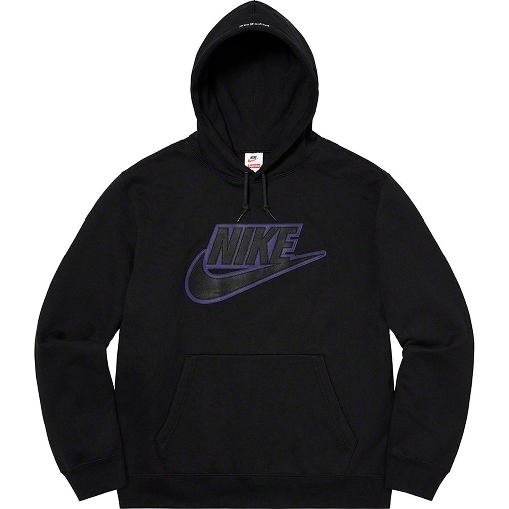 Supreme × Nike レザーアップリケ スウェットパーカー