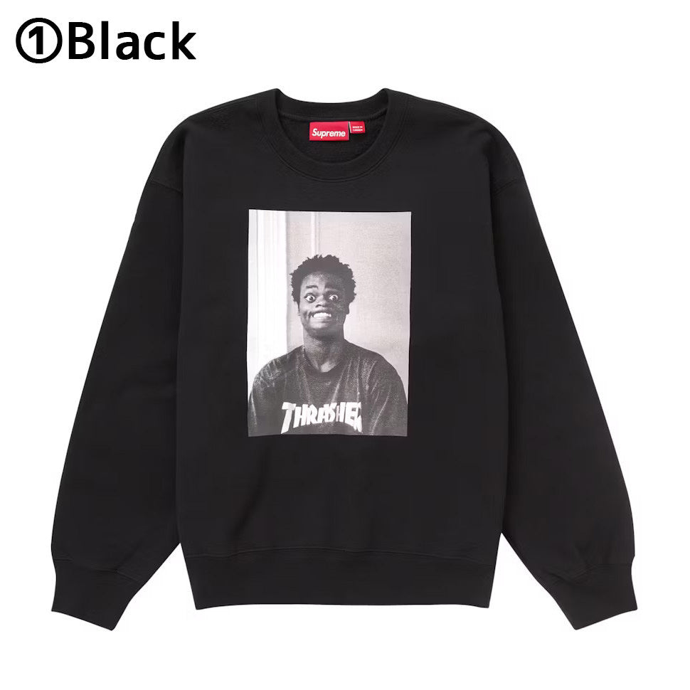 Supreme × THRASHER ハロルド・ハンター クルーネックスウェット