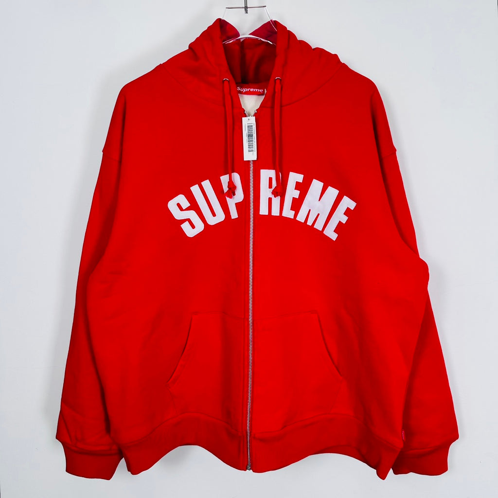 Supreme アーチロゴ ワッフル裏地 ジップアップパーカー