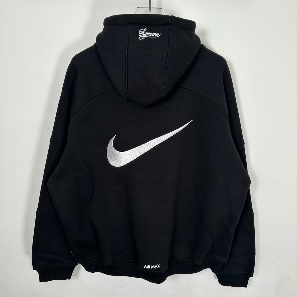 Supreme × Nike 刺繍ロゴ 裏起毛ジップアップパーカー