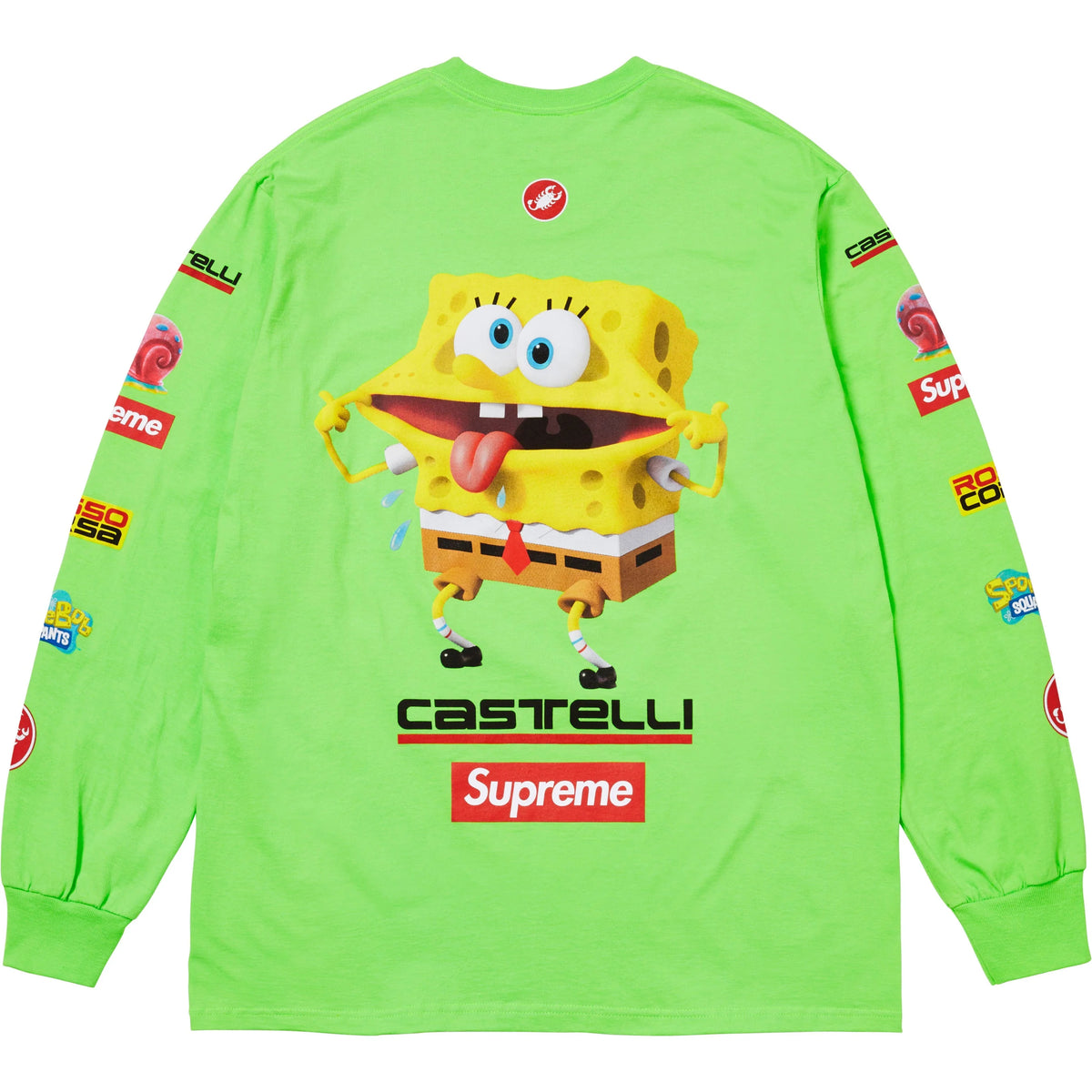 Supreme × Castelli スポンジ・ボブ レーシング長袖Tシャツ