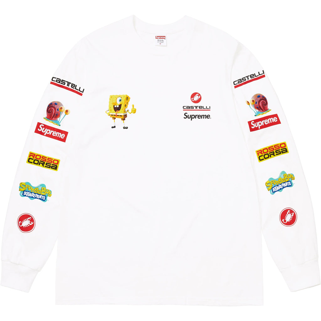 Supreme × Castelli スポンジ・ボブ レーシング長袖Tシャツ