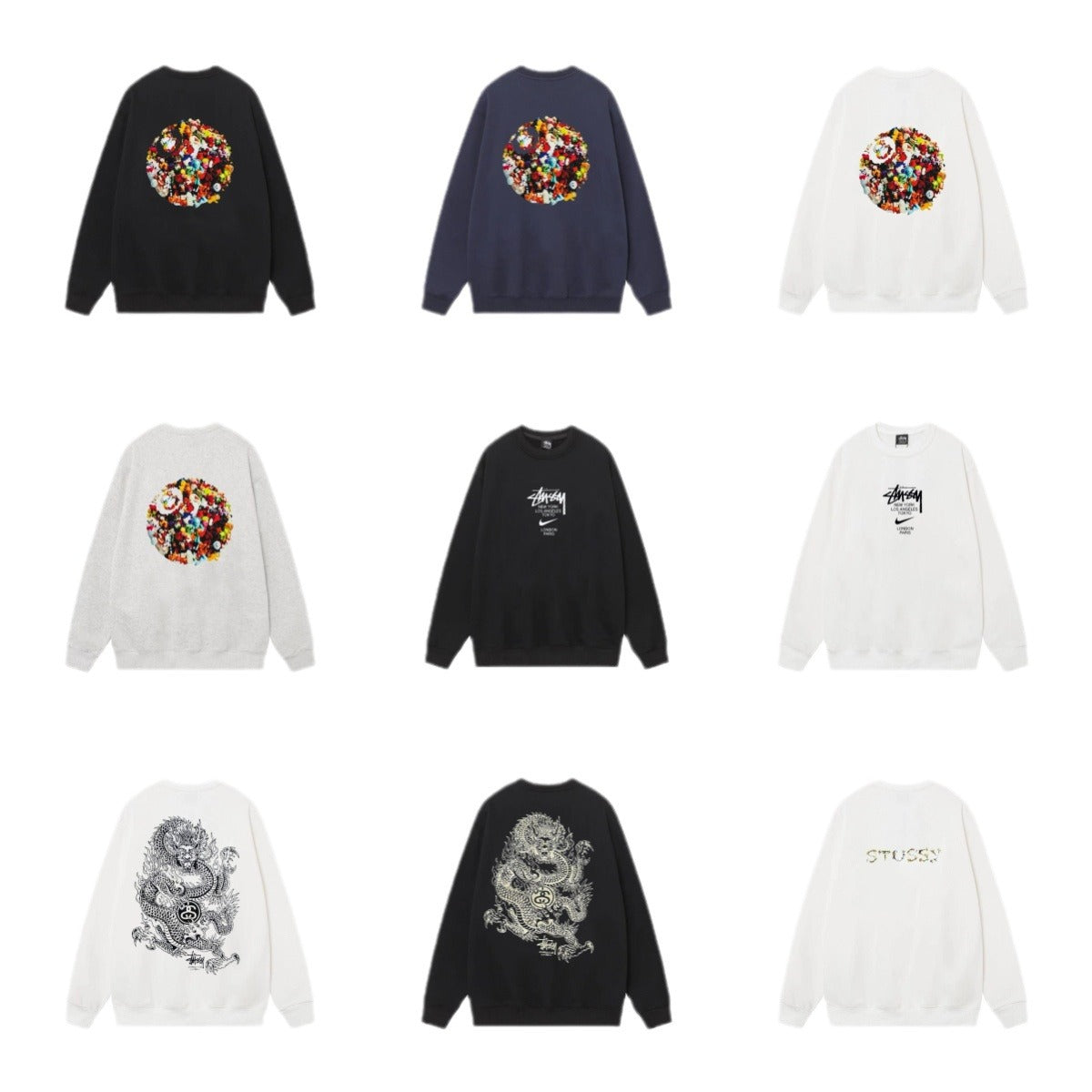 Stussy ステューシー  日常使いに最適なカジュアルスウェット 2色兼用 男女兼用 レディース メンズ 126