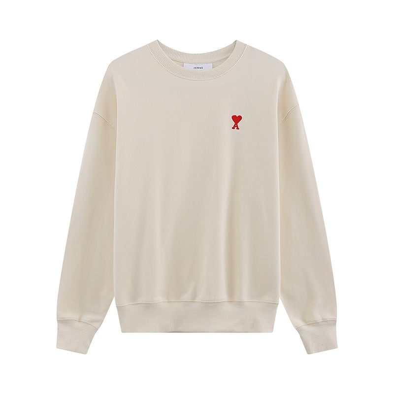 AMI PARIS ハート ロゴ コットン 刺繍 長袖 Tシャツ★人気★