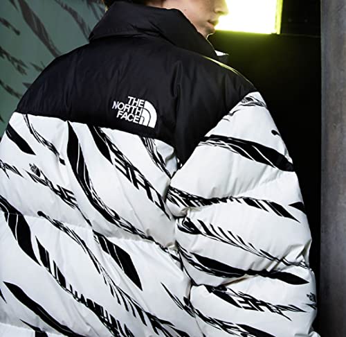 THE NORTH FACE[ノースフェイス] シュプリームプロFW22 ヌプシ ロゴ プリント 配色 鮮やか 表面 ジッパー スタンドカラー ダウン ジャケット 韓国 冬 カップルモデル L