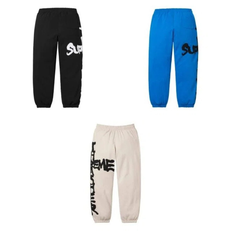 SUPREME CREWNECK FW24 フレイムジョイントレタープリント フリース スウェットパンツ