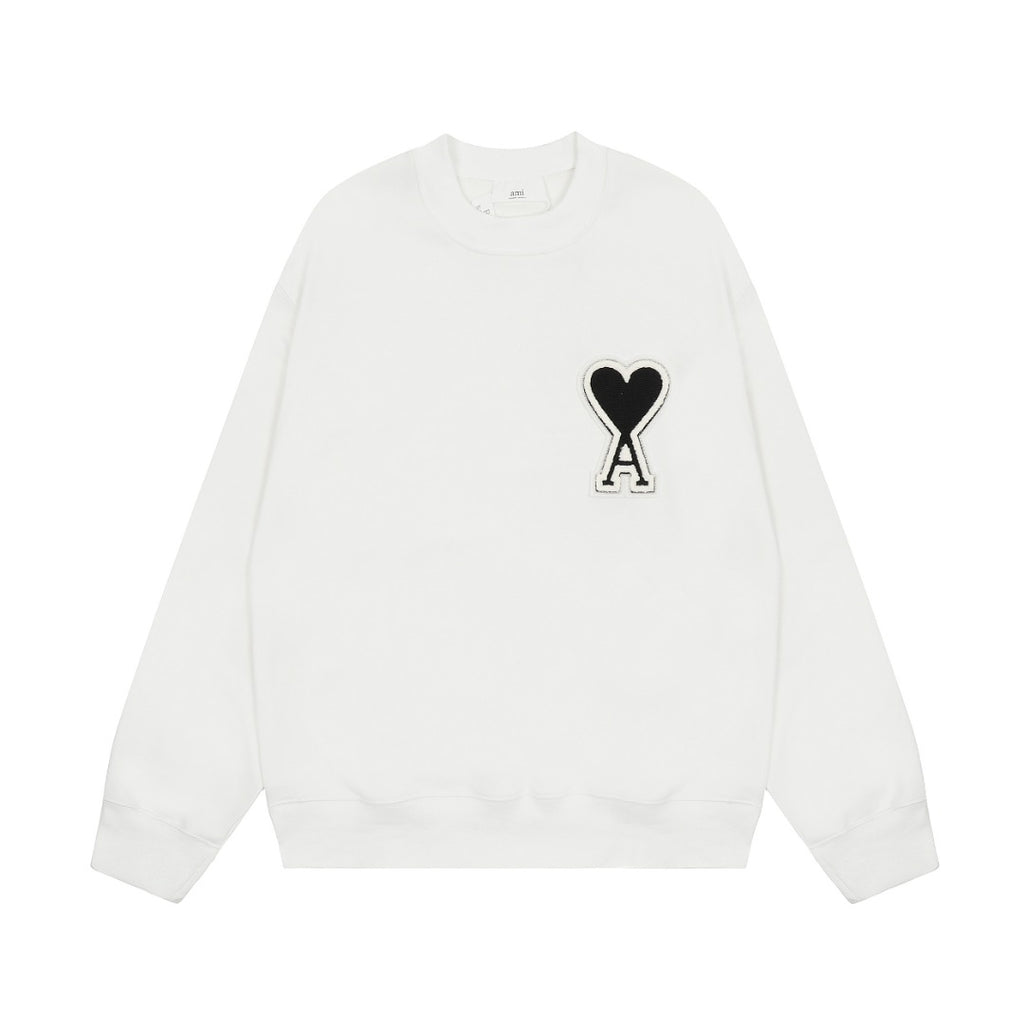 AMI PARIS ハート ロゴ コットン 刺繍 長袖 Tシャツ★人気★
