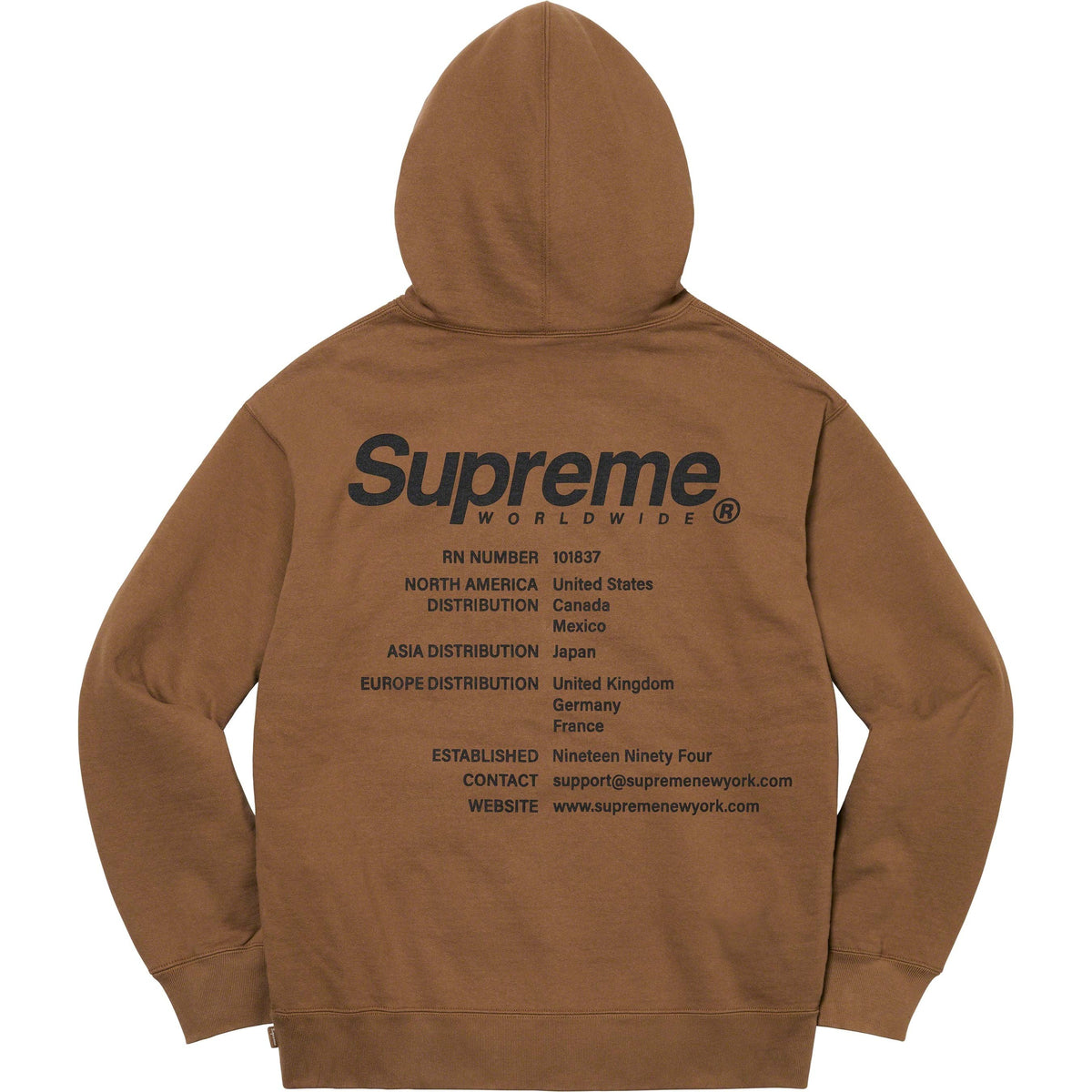 Supreme ワールドワイド スウェットパーカー