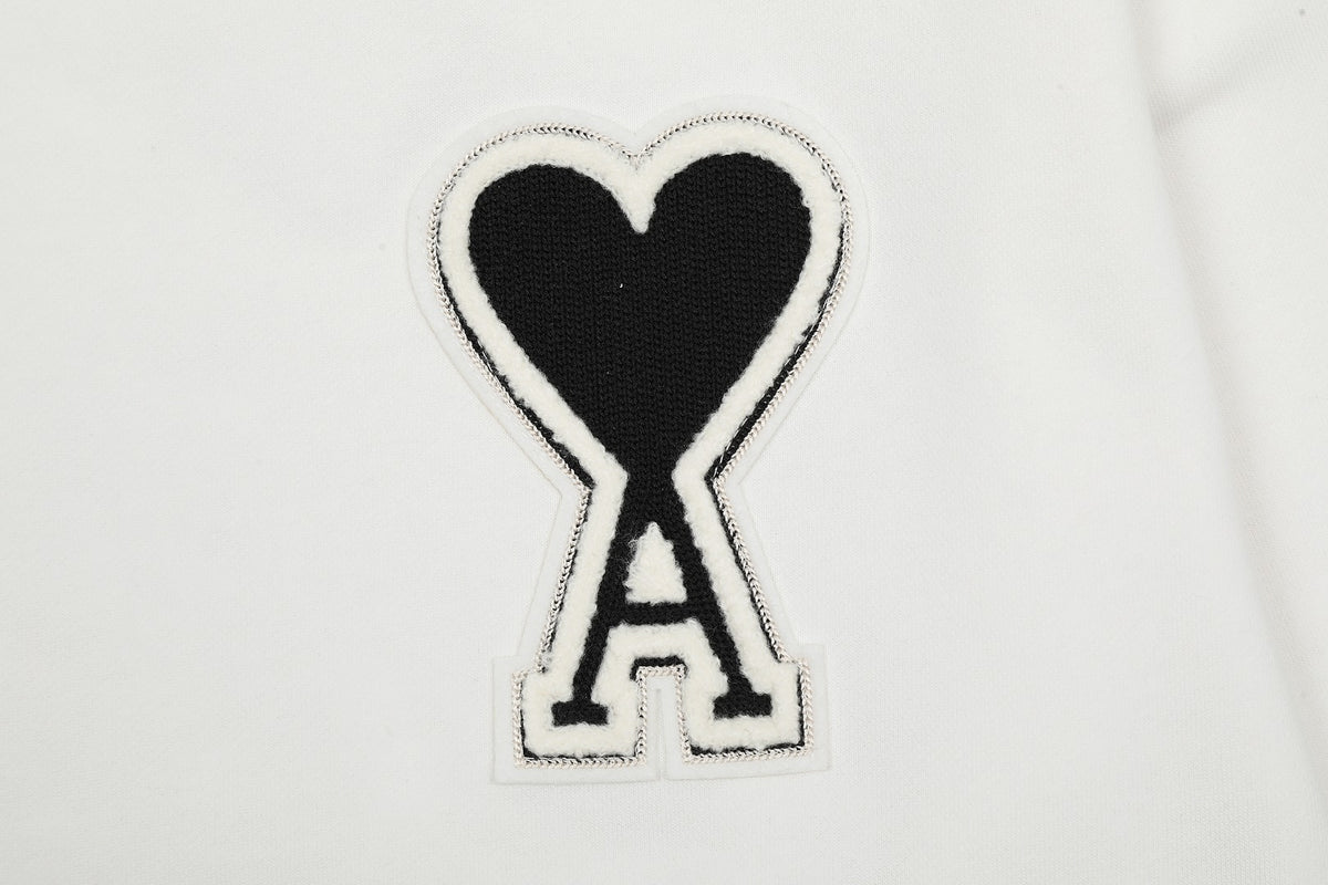 AMI PARIS ハート ロゴ コットン 刺繍 長袖 Tシャツ★人気★