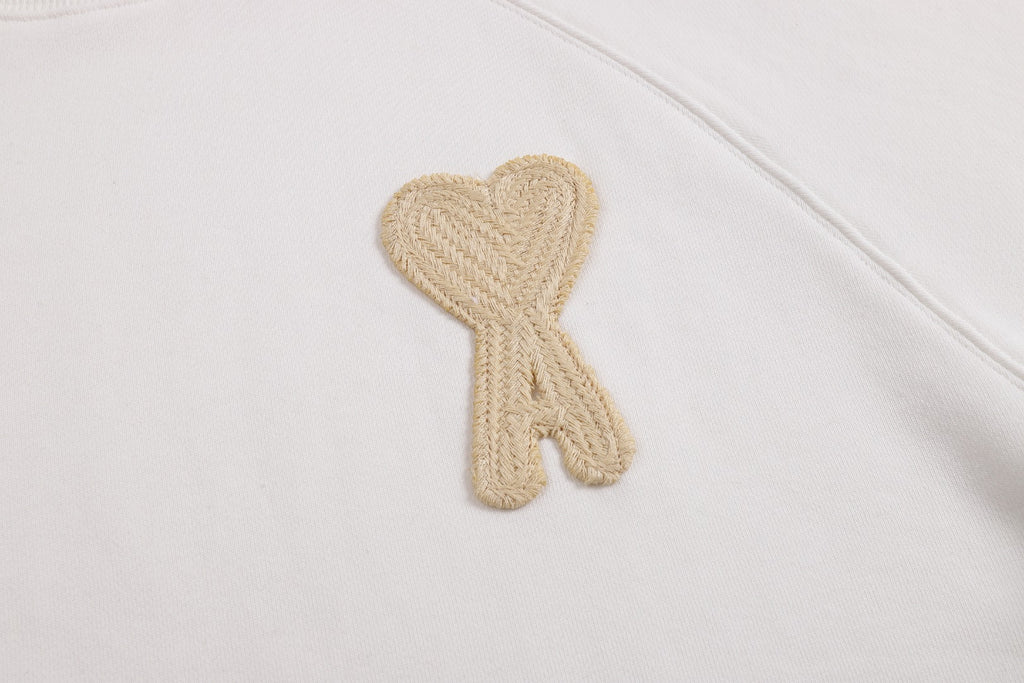 AMI PARIS ハート ロゴ コットン 刺繍 長袖 Tシャツ★人気★