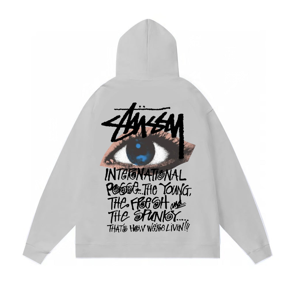 Stussy ステューシー  薄手のフード付きスウェットシャツ 5色兼用 男女兼用 レディース メンズ 114