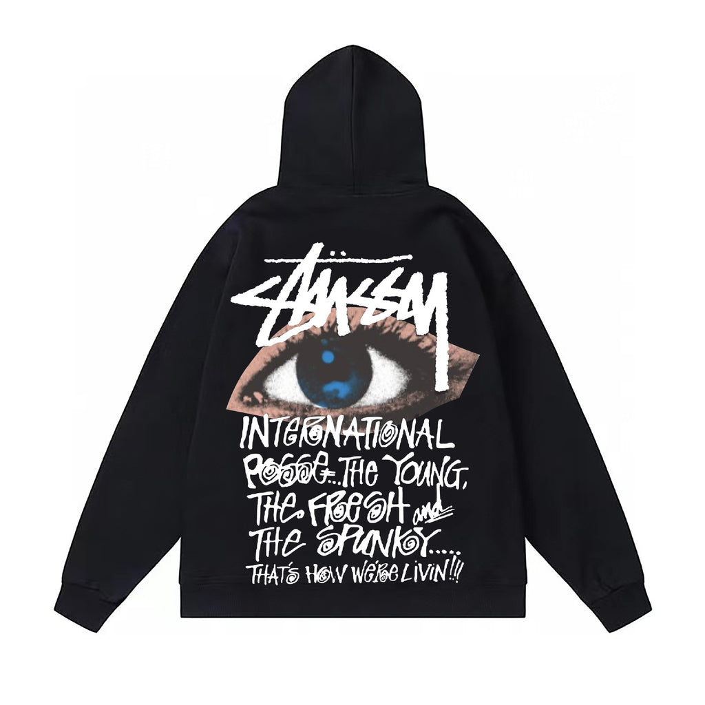 Stussy ステューシー  薄手のフード付きスウェットシャツ 5色兼用 男女兼用 レディース メンズ 114