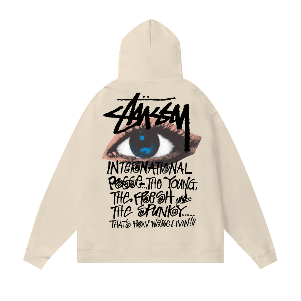 Stussy ステューシー  薄手のフード付きスウェットシャツ 5色兼用 男女兼用 レディース メンズ 114