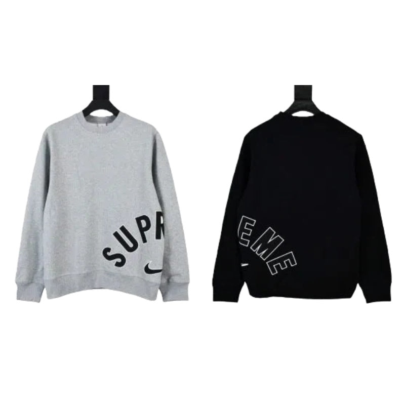 Supreme シュプリーム クルーネック コラボレーション 刺繍入りフリース クルーネック スウェットシャツ